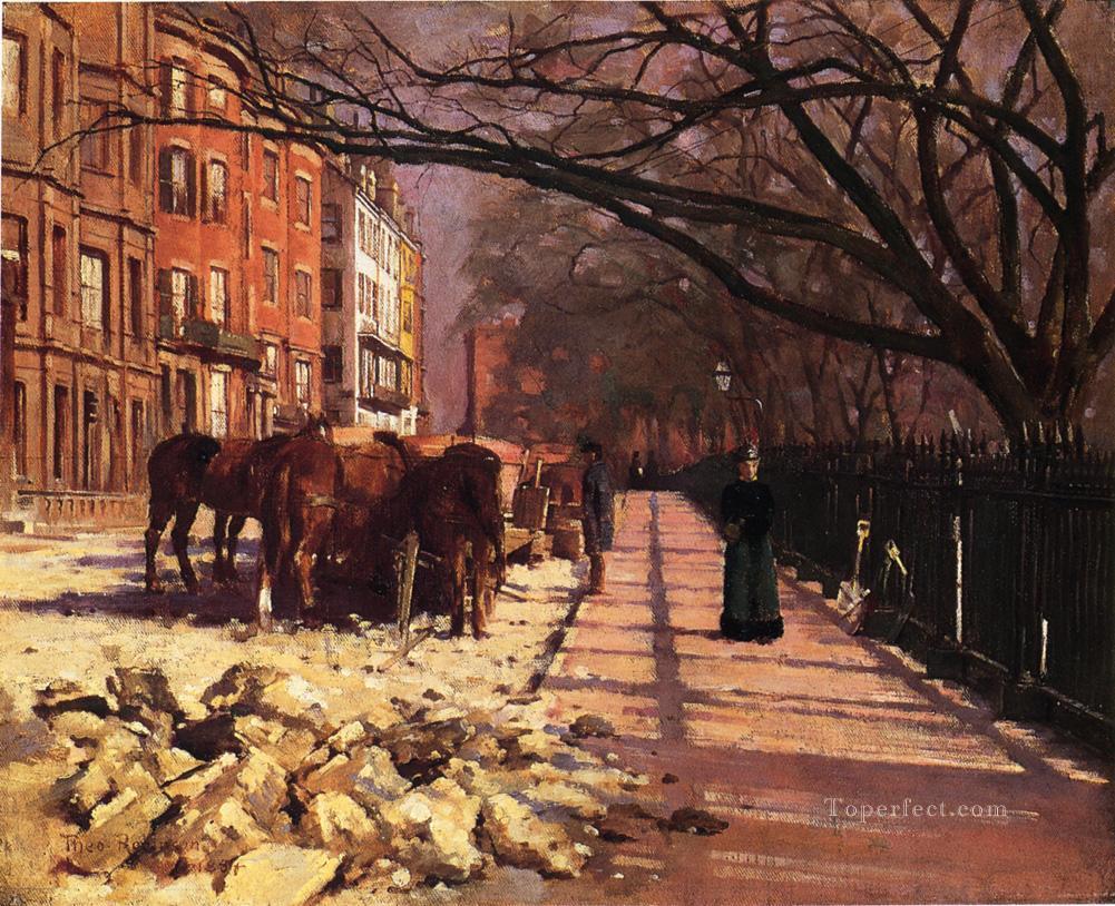 Beacon Street Boston Theodore Robinson Oil Paintings